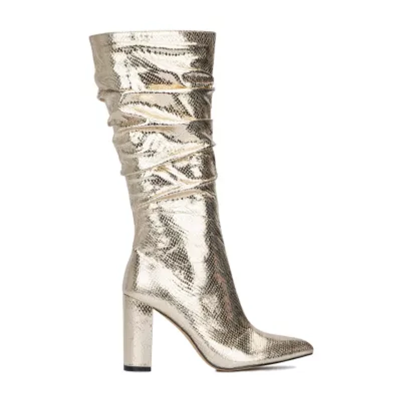 New York & Company Womens Earla Block Heel Slouch Boots