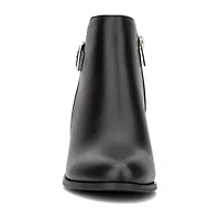 New York & Company Womens Jamieie Stacked Heel Booties