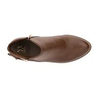 New York & Company Womens Jamieie Stacked Heel Booties