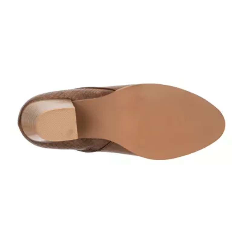 New York & Company Womens Jamieie Stacked Heel Booties