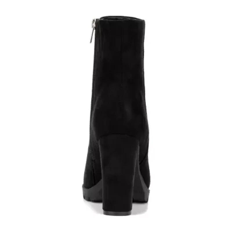 New York & Company Womens Araceliie Block Heel Booties
