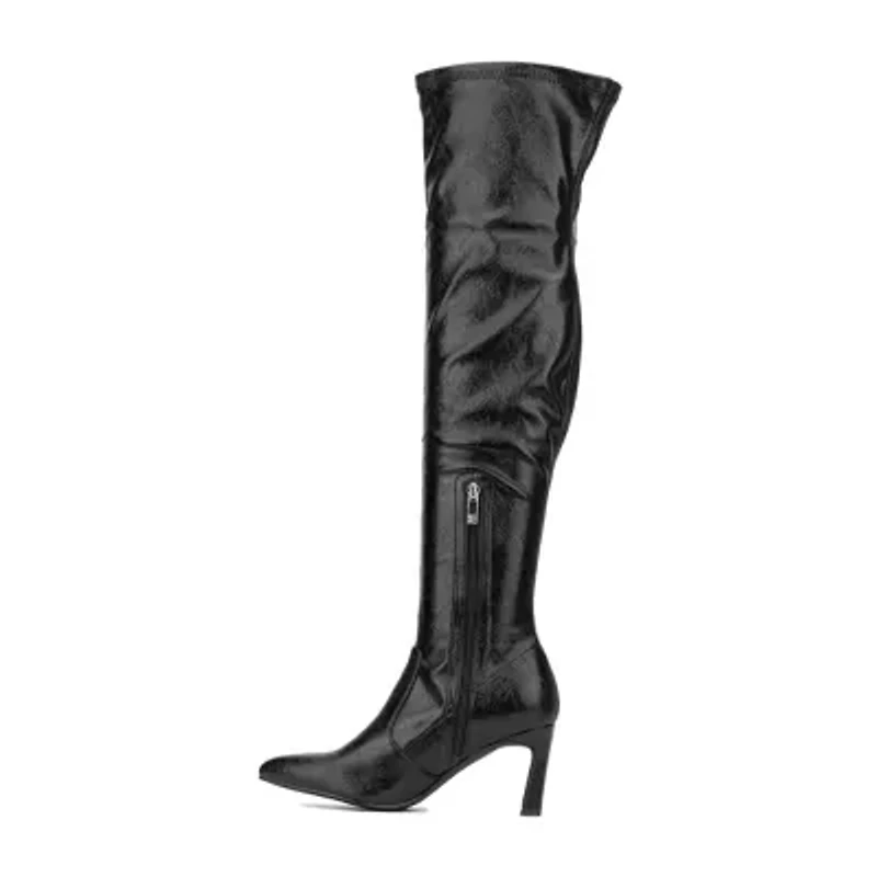 New York & Company Womens Xena Stiletto Heel Over the Knee Boots