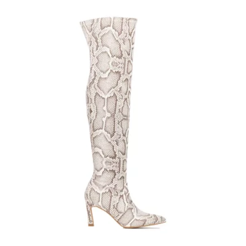 New York & Company Womens Xena Stiletto Heel Over the Knee Boots