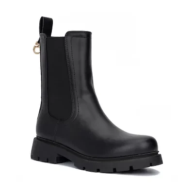 New York & Company Womens Mandi Block Heel Booties