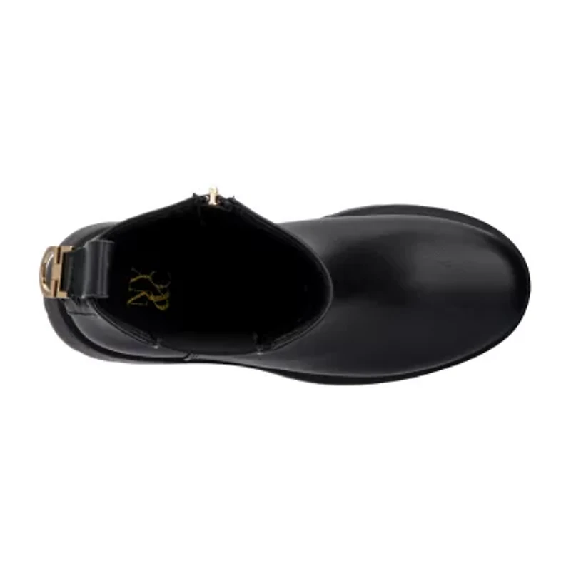 New York & Company Womens Mandi Block Heel Booties