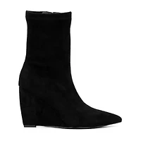 New York & Company Womens Odette Wedge Heel Booties