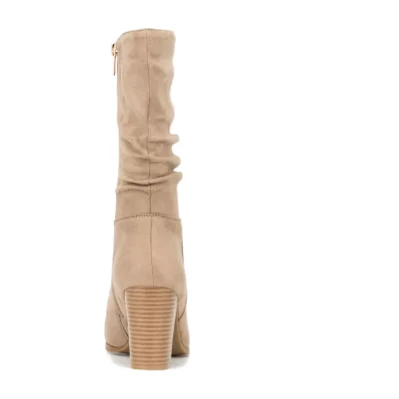 New York & Company Womens Amena Stacked Heel Booties