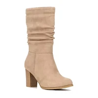 New York & Company Womens Amena Stacked Heel Booties