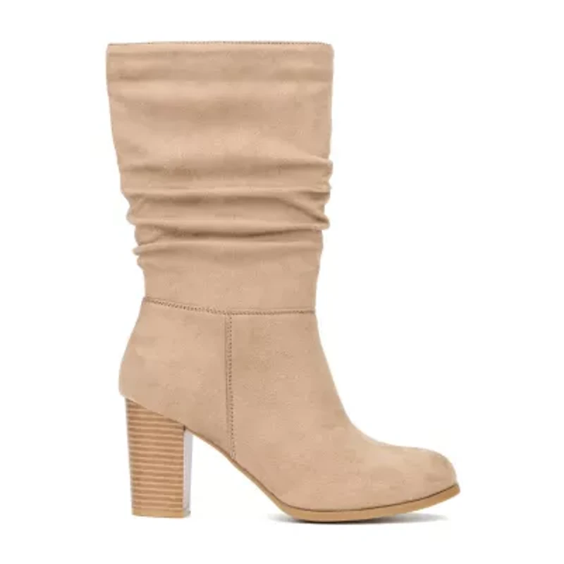 New York & Company Womens Amena Stacked Heel Booties