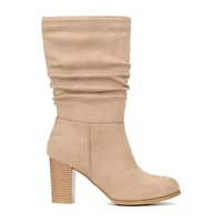 New York & Company Womens Amena Stacked Heel Booties