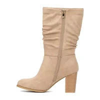 New York & Company Womens Amena Stacked Heel Booties
