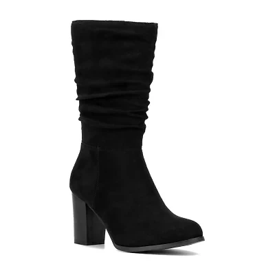 New York & Company Womens Amena Stacked Heel Booties