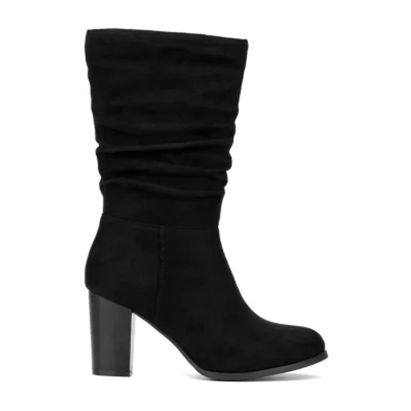 New York & Company Womens Amena Stacked Heel Booties