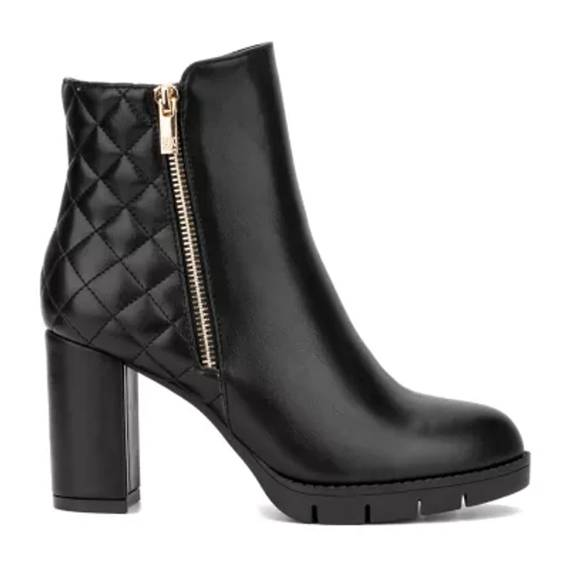 New York & Company Womens Emmalynnie Block Heel Booties
