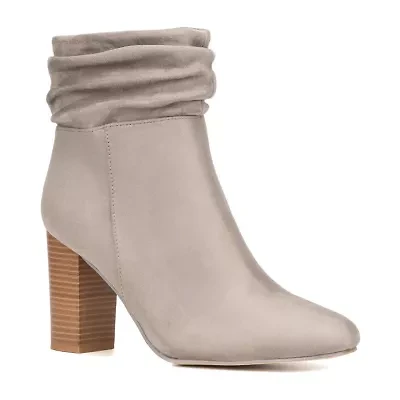 New York & Company Womens Sandyie Block Heel Booties