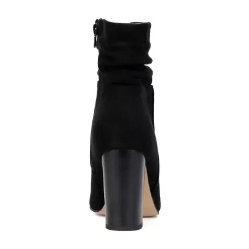 New York & Company Womens Sandyie Block Heel Booties