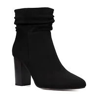 New York & Company Womens Sandyie Block Heel Booties