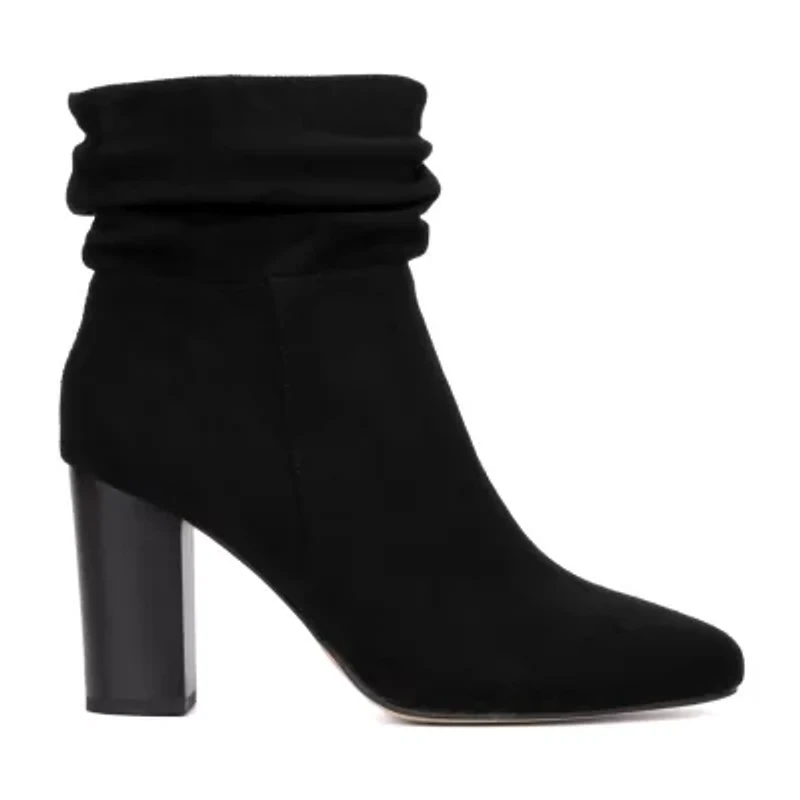 New York & Company Womens Sandyie Block Heel Booties