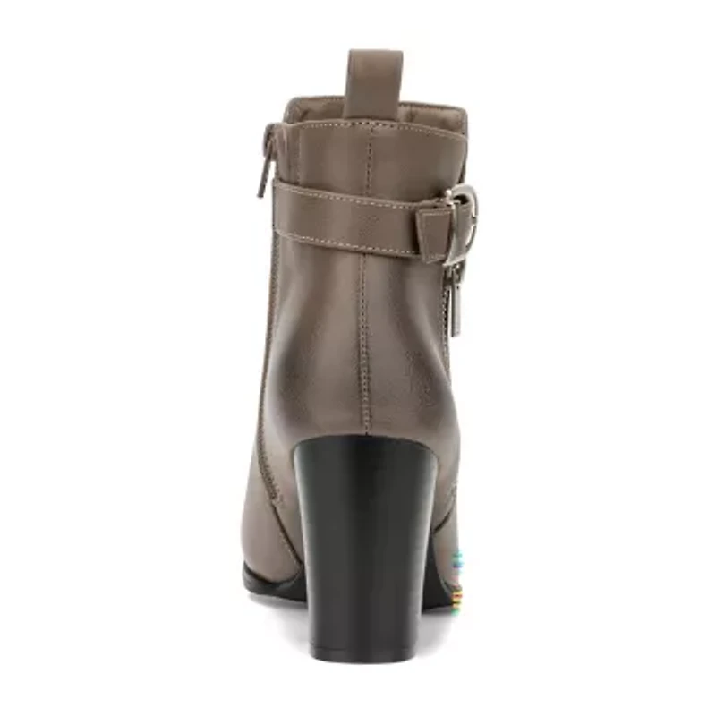 New York & Company Womens Angie Stacked Heel Booties