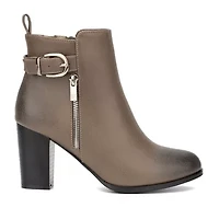 New York & Company Womens Angie Stacked Heel Booties