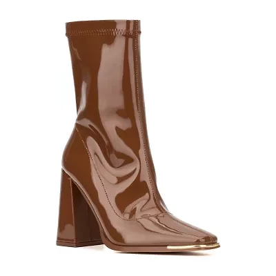 New York & Company Womens Zanaie Block Heel Booties