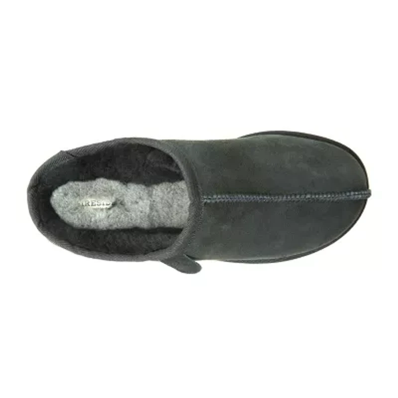 Fireside by Dearfoam’s Men's Grafton Genuine Shearling Clog With Taping Slippers