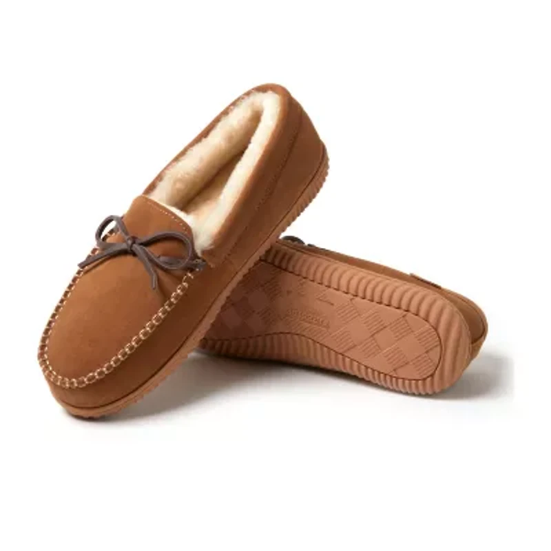 Dearfoams Mens Moccasin Slippers