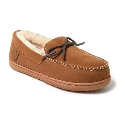 Dearfoams Mens Moccasin Slippers