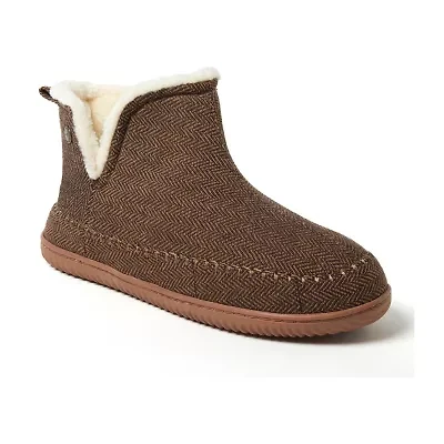 Dearfoams Mens Memory Foam Bootie Slippers