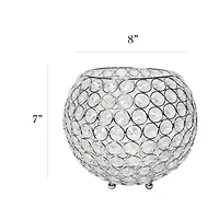 All the Rages Elegant Designs Chrome Elipse Crystal Circular Vase