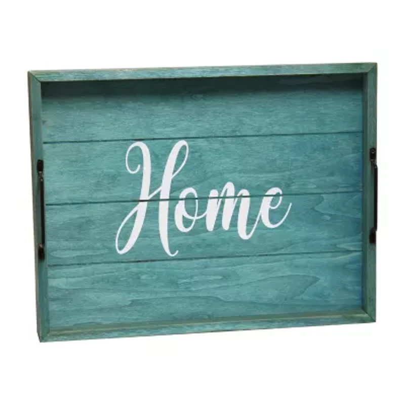 All the Rages Elegant Designs 15.5" X 12" Wood Serving Decorative Tray