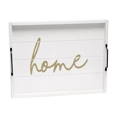 All the Rages Elegant Designs 15.5" X 12" Wood Serving Decorative Tray