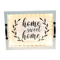 All the Rages Elegant Designs Salento Rectangular Led Decorative Tray