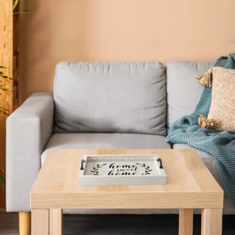 All the Rages Elegant Designs Salento Rectangular Led Decorative Tray