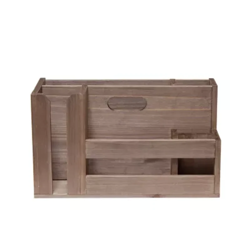 All the Rages Elegant Designs Wood Flatware Utensil Holder