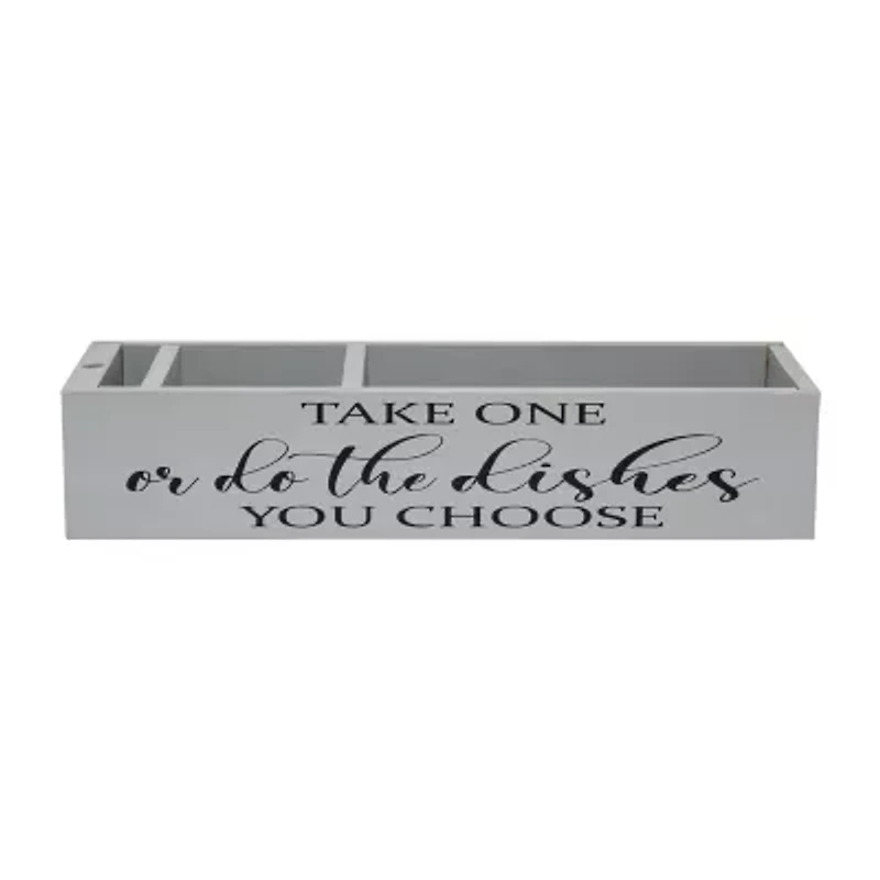 All the Rages Elegant Designs 17" Wooden Countertop Utensil Holder