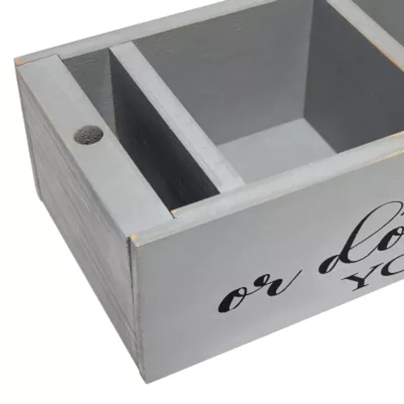 All the Rages Elegant Designs 17" Wooden Countertop Utensil Holder