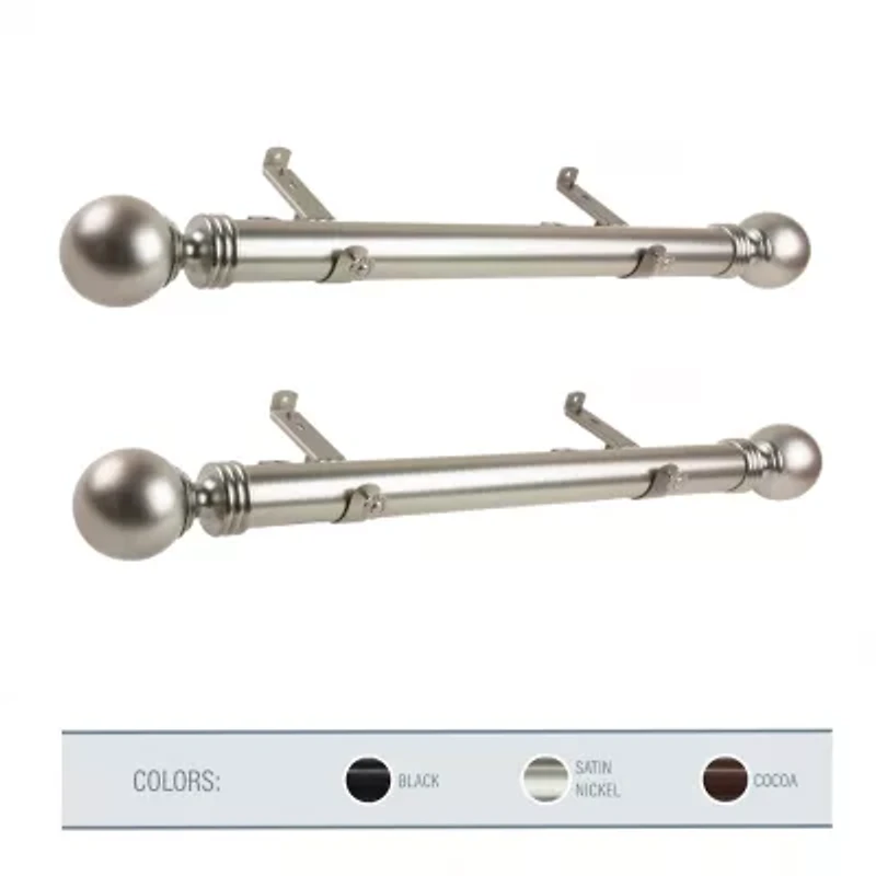 Rod Desyne (Set Of 2) Sphere Side 1 1/2 Adjustable Curtain