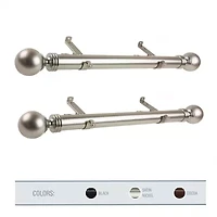 Rod Desyne (Set Of 2) Sphere Side 1 1/2 Adjustable Curtain