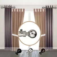 Rod Desyne (Set Of 2) Sphere Side 1 1/2 Adjustable Curtain
