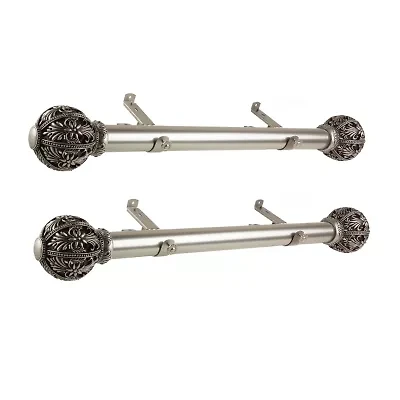 Rod Desyne (Set Of 2) Lacey Side 1 1/2 IN Adjustable Curtain Rod