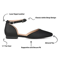 Journee Collection Vielo Womens Pointed Closed Toe Ballet Flats