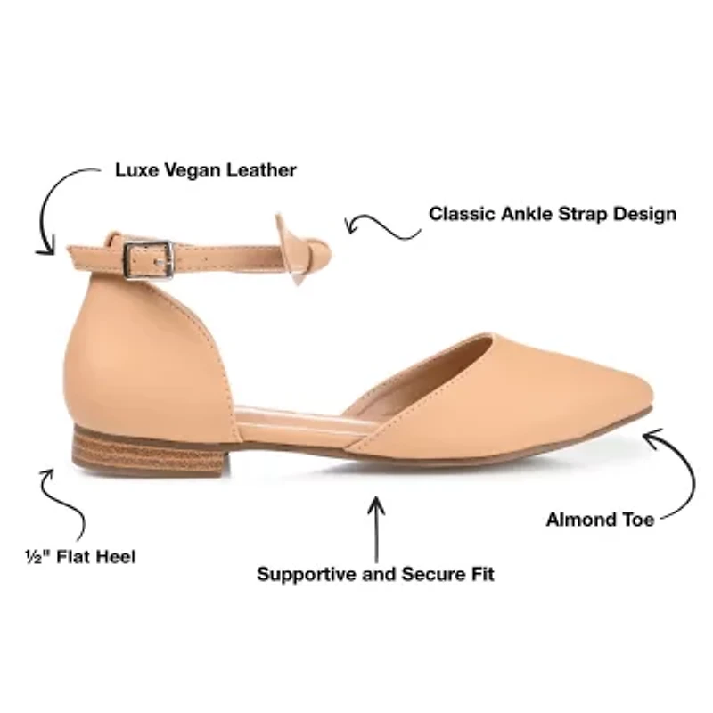Journee Collection Vielo Womens Pointed Closed Toe Ballet Flats