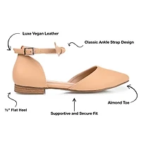 Journee Collection Vielo Womens Pointed Closed Toe Ballet Flats