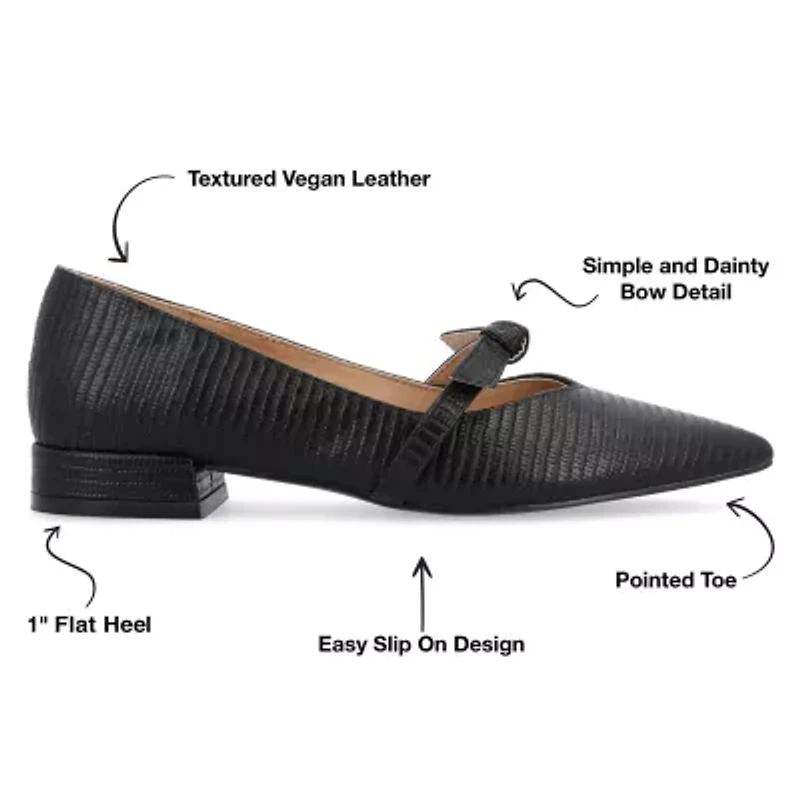 Journee Collection Cait Womens Pointed Closed Toe Ballet Flats