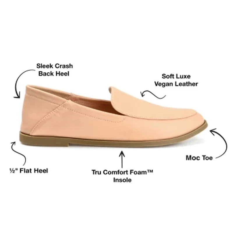 Journee Collection Corinne-Wd Womens Moc Closed Toe Loafers-Wide Width