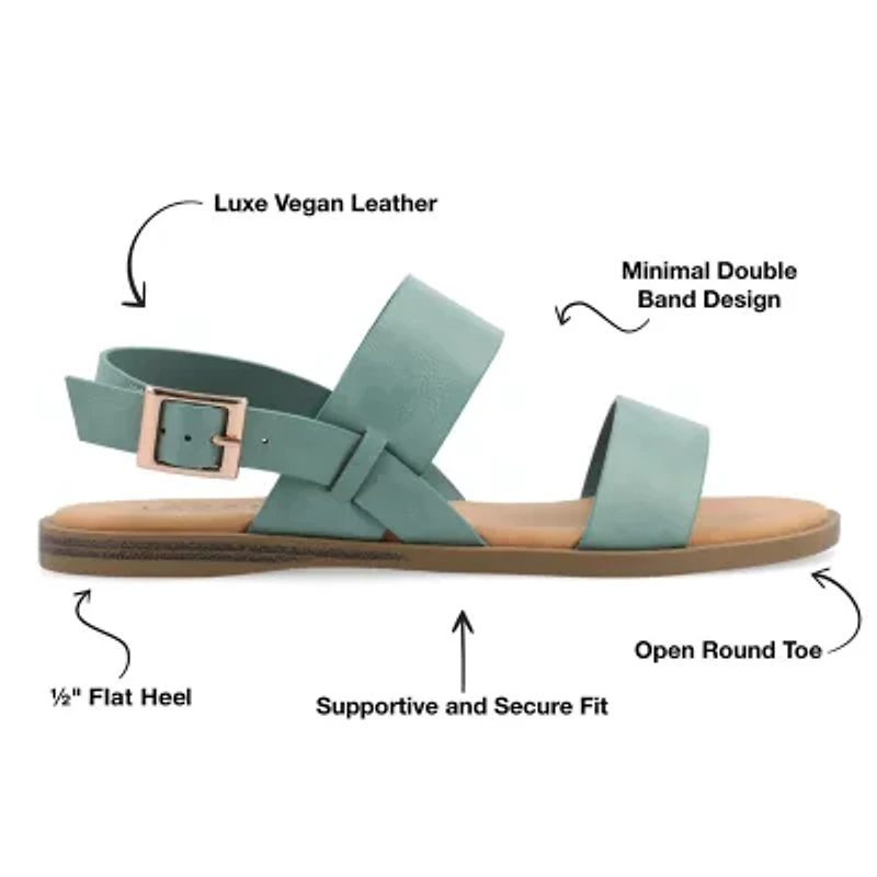 Journee Collection Womens Lavine Slingback Strap Flat Sandals