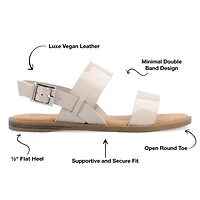 Journee Collection Womens Lavine Slingback Strap Flat Sandals