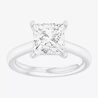 Solitaire Ring (G-H / Si1-Si2) Womens 2 CT. T.W. Lab Grown White Diamond 14K Gold Princess Engagement