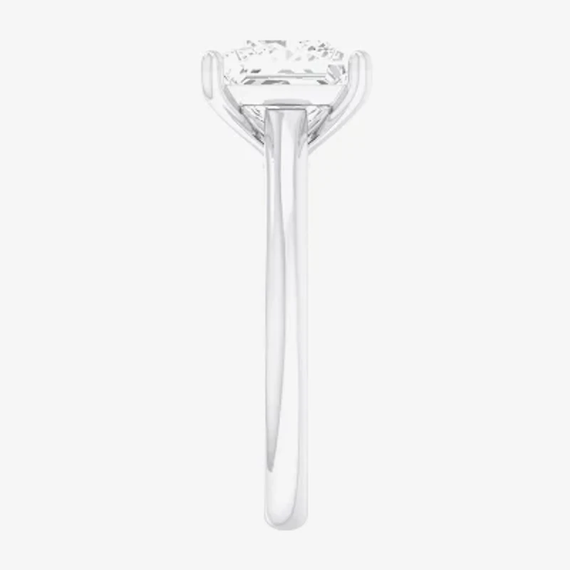 Solitaire Ring (G-H / Si1-Si2) Womens 2 CT. T.W. Lab Grown White Diamond 14K Gold Princess Engagement